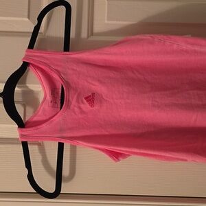 ADIDAS BRAND SIGNATURE GIRLS PINK TANK TOP SIZE MEDIUM